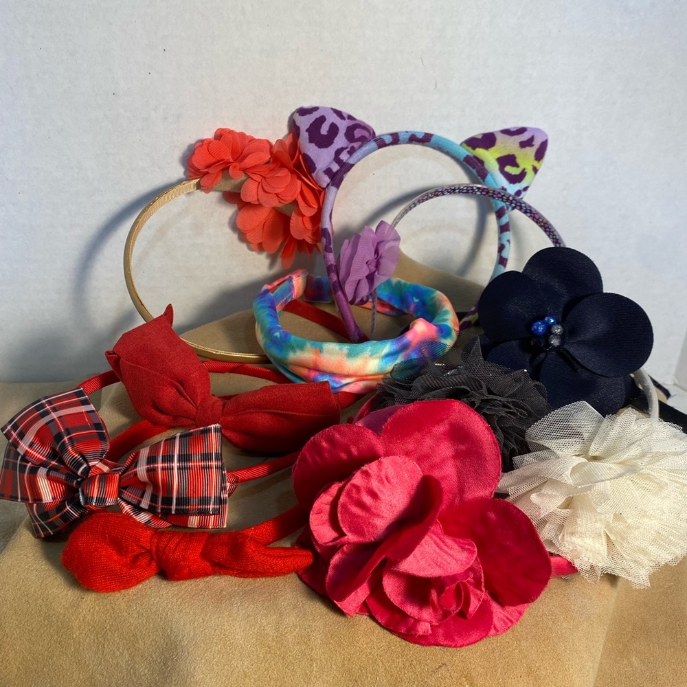 11 Little Girls Headbands, Flowers and bows